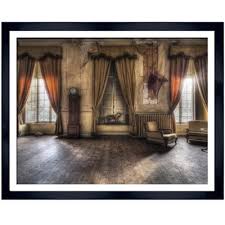 Gerahmte bilder setzen dein zuhause individuell in szene. Bild Wandbild Vintage Wohnzimmer Mit Uhr 100x130 Im Schwarzen Rahmen