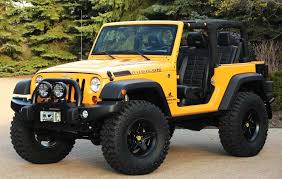 Black And Yellow Rims For Jeep Wrangler Jeep Readies Concepts For Moab Trek Thedetroitbureau Com Two Door Jeep Wrangler Jeep Concept Jeep Wrangler Rubicon