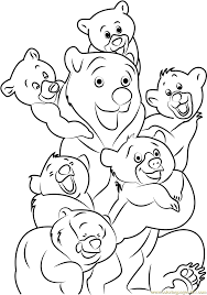 They will find it extremely amusing to color their favorite berenstain characters and their life in the way they want to see. Brother Bear In Group Coloring Page For Kids Free Brother Bear Printable Coloring Pages Online For Kids Coloringpages101 Com Coloring Pages For Kids