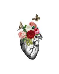 Excited To Share The Latest Addition To My Etsy Shop Anatomy Heart With Flowers Clipart And Imag Vintage Flower Tattoo Heart Flower Tattoo Human Heart Tattoo