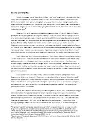 Sedangkan dalam bahasa indonesia, moral diartikan sebagai susila. Doc Moralitas Who Am I Academia Edu