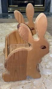 Jump to navigation jump to search. Vintage Hand Crafted Wood Bunny Rabbit Basket 12x9x7 Carmel Wood Products Usa Ebay