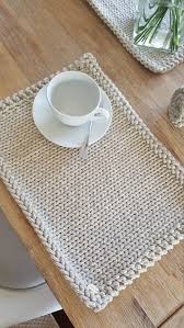 Set Di 6 Tovaglie Tovaglietti In Cotone A Maglia Tappetini Etsy In 2020 Handmade Table Modern Table Decor Modern Placemats