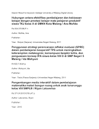 Home » jawa timur » bondowoso » tenggarang » dawuhan. Pengaruh Model Pembelajaran Problem Based