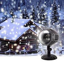 Gaxmi Projecteur Noel Led Exterieur Lumiere Tombante De Neige Blanc Averses De Neige Lampes Projecteur Led Projecteur Tournant Pour Mariage Anniversaire Nouvel Chutes De Neige Flocon De Neige Projecteur Led