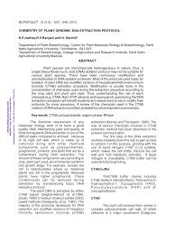 Maybe you would like to learn more about one of these? Pdf Chemistry Of Plant Genomic Dna Extraction Protocol