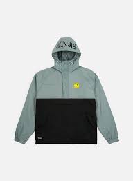 Rip N Dip It Wont Be Ok Anorak Jacket Men Grey Black Graffitishop