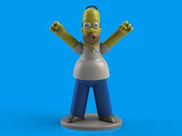 Homer Simpson 3d Print Model Miniatures Homer Simpson 3d Printing