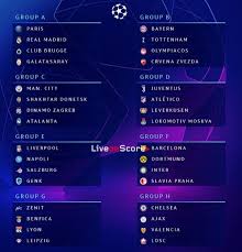 Get the uefa champions league scores & fixture schedule from scorespro! Uefa Champions League Group Stage Draw Results