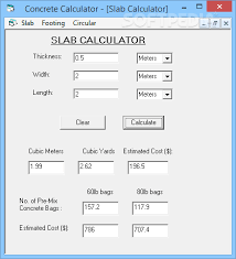 You can use this concrete calculator to help you determine the number of bags of quikrete® concrete mix, mortar mix, or (all calculations are rounded up to the next highest whole bag). Download Concrete Calculator 1 0 0