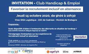 Rendez Vous Au Prochain Club Handicap Et Emploi 15 Octobre 2020 Girpeh Pays De La Loire
