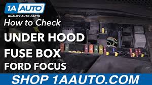 The right to make changes at any time, without notice, is reserved as part of ford's policy of continuous development and improvement. How To Check Under Hood Fuses 00 04 Ford Focus Youtube