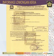 Check spelling or type a new query. Disnakertrans Lowongan Kerja Staf Merchandicer Costing Di Pt Busana Remaja Agracipta Klodran Bantul