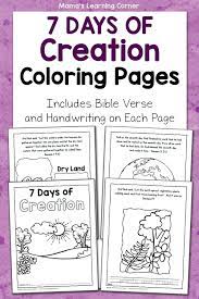 Your kids will increase their vocabulary by learning about different anima. 7 Days Of Creation Coloring Pages Mamas Learning Corner