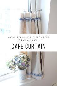 I went to my linen cupboard looking for inspiration from whatever i could find in there… old curtains, scraps of linen, etc. How To Make A No Sew Grain Sack Cafe Curtain Quick And Easy Diy Project No Sew Curtain What To Do Cafe Curtains Kitchen Colorful Curtains Simple Curtains