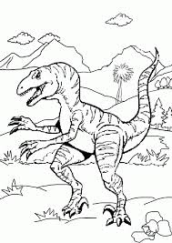 This velociraptor was out for a walk to visit some friends. Velociraptor Coloring Page Coloring Home