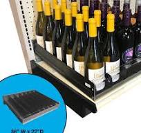 BOF VersaSlide Gravity Feed Base Shelf w/Dividers, Wine & Liquor Bottles,  36W 22D