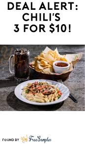 Deal Alert Chili S 3 For 10 Yo Free Samples In 2020 Chili Delicious Meals