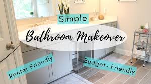 You can totally make your own shelf. Easy Bathroom Makeover Budget Renter Friendly Bathroom Decorating Ideas Youtube