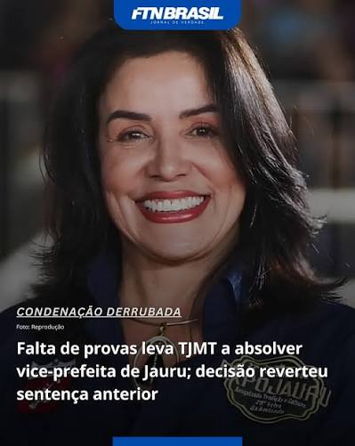 A vice-prefeita de Jauru (a 405 km de Cuiab&aacute;), En&eacute;rcia Monteiro dos Santos (PSB), passar&aacute; a responder a uma a&ccedil;&atilde;o penal por suposta compra de votos nas elei&ccedil;&otilde;es municipais de 2024. Ela