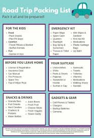 Summer Road Trip Packing List Road Trip Packing List Road Trip Packing Summer Road Trip Packing