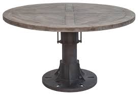 It's important to choose a table that fits the size of your room so there's room for everyone to w. Sterling 54 Round Reclaimed Teak Dining Table Industrial Dining Tables By Hedgeapple Houzz