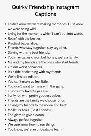 Quirky Friendship Instagram Captions Funny Instagram Captions Witty Instagram Captions Instagram Bio Quotes