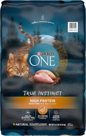 Is the new formula of nature's variety instinct original chicken better? Purina One True Instinct Natural Real Chicken Plus Vitamins Minerals High Protein Grain Free Dry Cat Food 14 4 Lb Bag Chewy Com