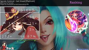 suprised that this game i play "osu" has a LOL jinx song in it i did a  little bad
