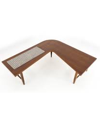 The curiosity shop sacramento, ca. Lane Boomerang Walnut And Mosaic Tile Mid Century Coffee Table