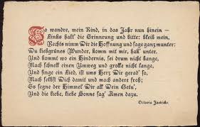 Verse und gedichte für kinder in einer großen sammlung: Spruch Gedicht So Wandere Mein Kind Sign Octavia Ansichtskarten Center Onlineshop