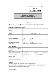 Le code du travail est une source indispensable du droit du travail. Itm Heures Supplementaires Formulaire 20070101 Clc