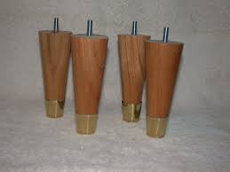 The legs are manufactured specifically for ikea furniture. Unclebobsworkshop Com Polished Brass On Teak With Clear Finish Enl Jpg 2 048 1 536 Pixels Furniture Legs Sofa Legs Ikea Sofa