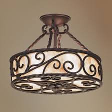 Natural Mica Collection 15 Wide Iron Ceiling Light Fixture 91582 Lamps Plus Iron Ceiling Lights Ceiling Light Fixtures Ceiling Lights