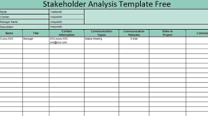 The change management impact assessment is a critical piece of work on any change implementation. Free Stakeholder Analysis Template Excel Excelonist