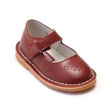 L Amour Girls Classic 758 Red Leather Mary Janes Leather Mary Janes Baby Girl Shoes Navy Leather