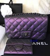 Authentic Chanel Classic Flap Bag Wallet Oh The Purple All Credit Goes To Esther O Opare A Member Of Our Grou Chanel Classic Flap Bag Chanel Handbags Bags