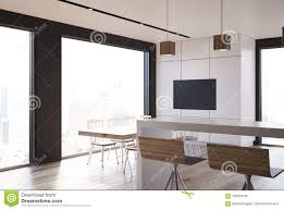 white tile and black kitchen, tv stock