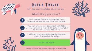 It's like the trivia that plays before the movie starts at the theater, but waaaaaaay longer. Make Trivia Qna Compilation Videos For Youtube By Rmsiyam Fiverr