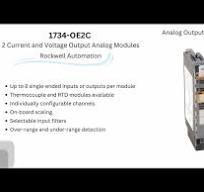 Allen Bradley Analog Output Modules : 1734-OE2C, 1734-OE2V, 1734-OE4C