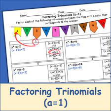 Some examples are difference of squares, perfect square trinomial or by trial and error. Factoring Trinomials A 1 Coloring Activity By Math Is Easy Tpt