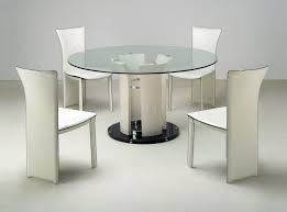 glass round dining table, glass dining