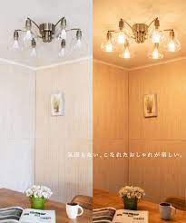 楽天市場 6灯 シーリングライト ガラス 照明器具 照明 電気 天井照明 天井 シーリング ライト ダイニング リビング 北欧 ブルックリン 西海岸 子供部屋 玄関 レトロ シンプル かわいい おしゃれ アンティーク iideal イデアル6灯シーリング おしゃれ照明のampoule