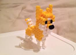 Mignon Petit Chien 3d En Perles A Repasser Animaux Par Mes Bracelets Shamballas Mignons Petits Chiens Perle Perles A Repasser
