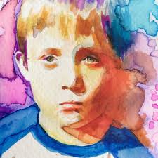 Watercolor of my younger brother, Jack when he played college footbal