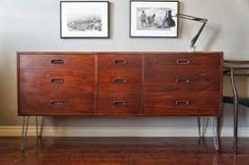 European Paint Finishes Mid Century Teak Dresser On Hairpin Legs Could Put A Simple Dresser On Hairpin Legs To Furniture Furniture Makeover Classy Furniture