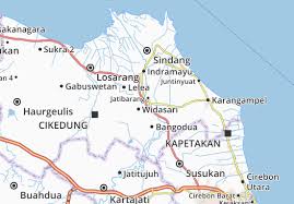 Debit air makin mengkhawatirkan, bupati indramayu pantau bendung rentang. Michelin Landkarte Indramayu Stadtplan Indramayu Viamichelin