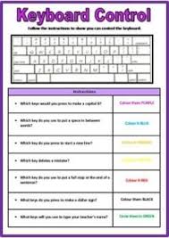 Microsoft Word Keyboard Worksheets Teaching Computers Technology Lessons Technology Lesson