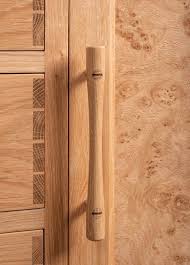 Handle In Oak With Bog Oak Wedges From Cabinet Making By Design Wood Door Handle Furniture Handles Wooden Handles Door