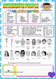 Describing People Worksheet Free Esl Printable Worksheets Made By Teachers Descriptive Writing Learn English Teaching English